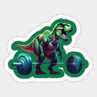 T-Rex Bodybuilder, Deadlifting, Sticker